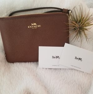 Coach leather wristlet